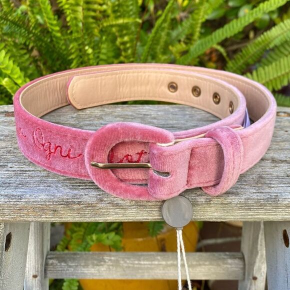 Giada Benincasa Pink Velvet Belt. Size Small.  NWT. main image 4
